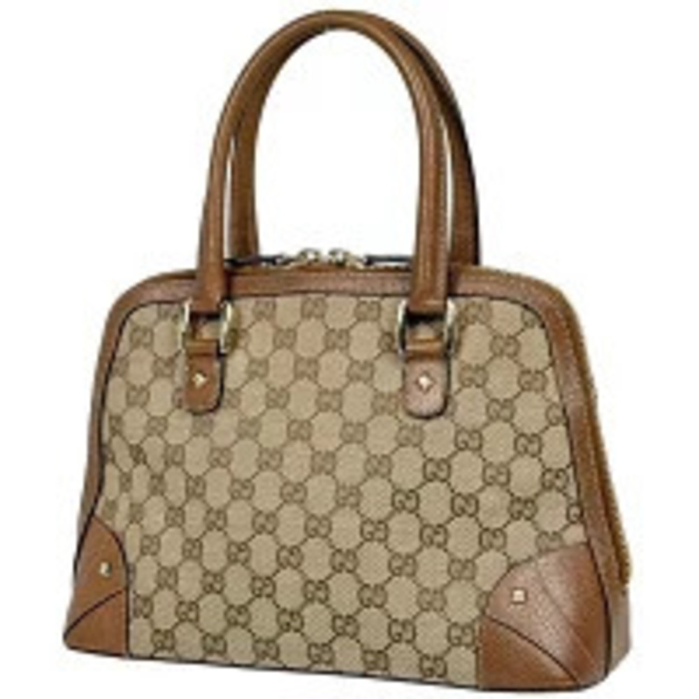 Gucci GG handbag tote bag canvas brown